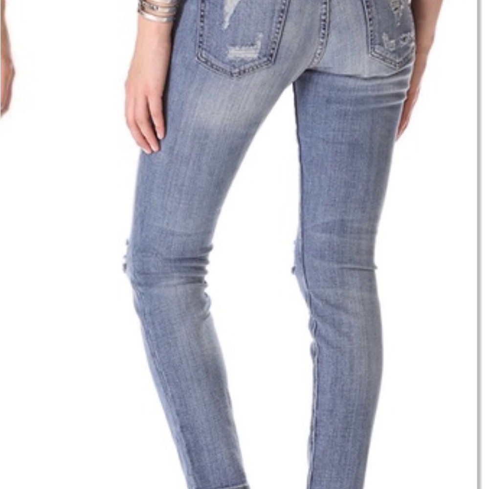 Current/Elliott Jeans The Stiletto Shipwreck Destroy Skinny Jeans 28 - Picture 2 of 10